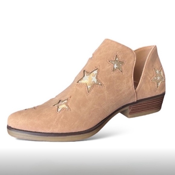 Seven7 Size 8 Austin Blush Western Style Ankle Boots-Pointed Toe-Side Cutouts - Picture 7 of 10